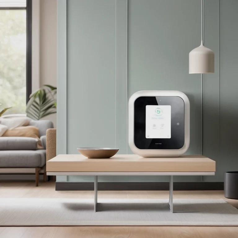 Smart AI thermostat controlling home temperature